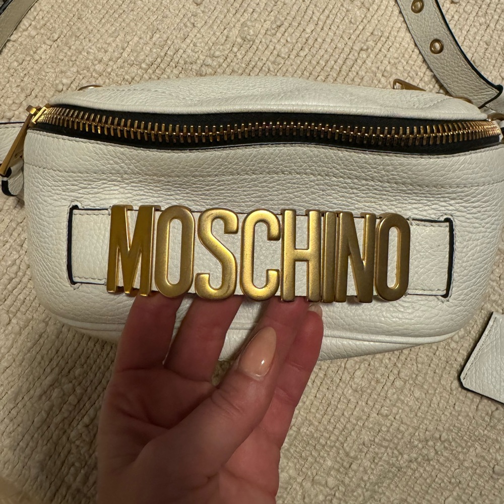 MOSCHINO leather belt bag